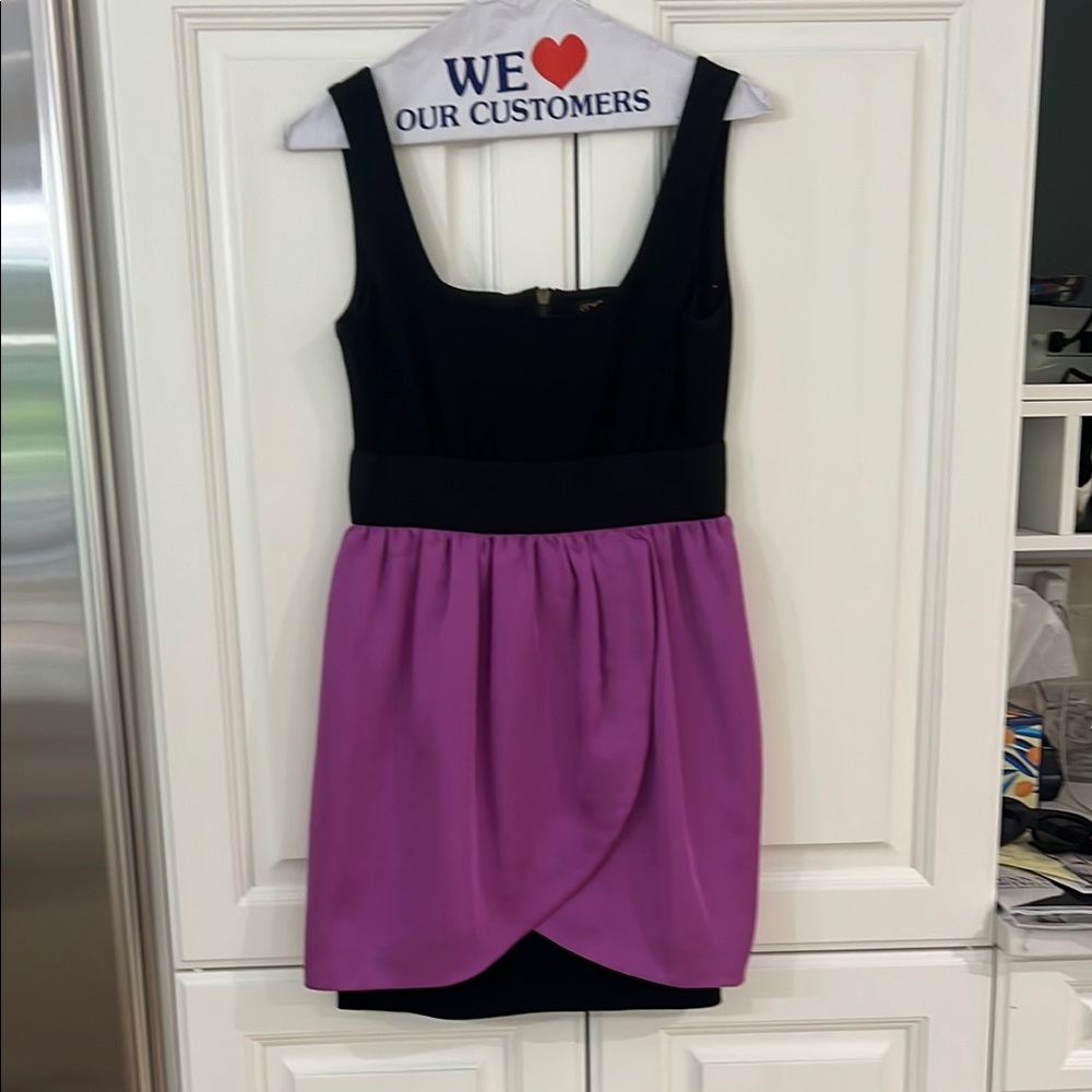 LaRok Black and Purple Women's Dress. XS